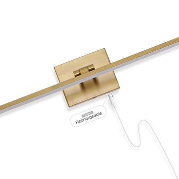 Santino 28" Modern Minimalist Swivel Integrated Dimmable LED Rechargeable Picture Light with Touch Sensor - JONATHAN Y